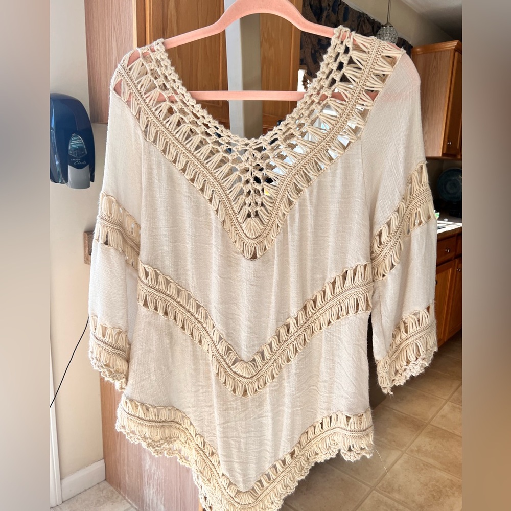 Boho KAKTUS off white shirt 🔥